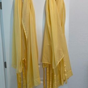 Citrus Sheer Tie Tab Curtains 44”W x82”L